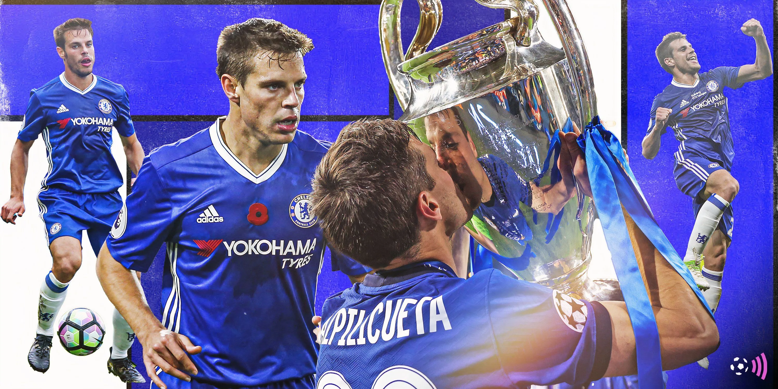 Cesar Azpilicueta trong màu áo Chelsea thi đấu tại Premier League