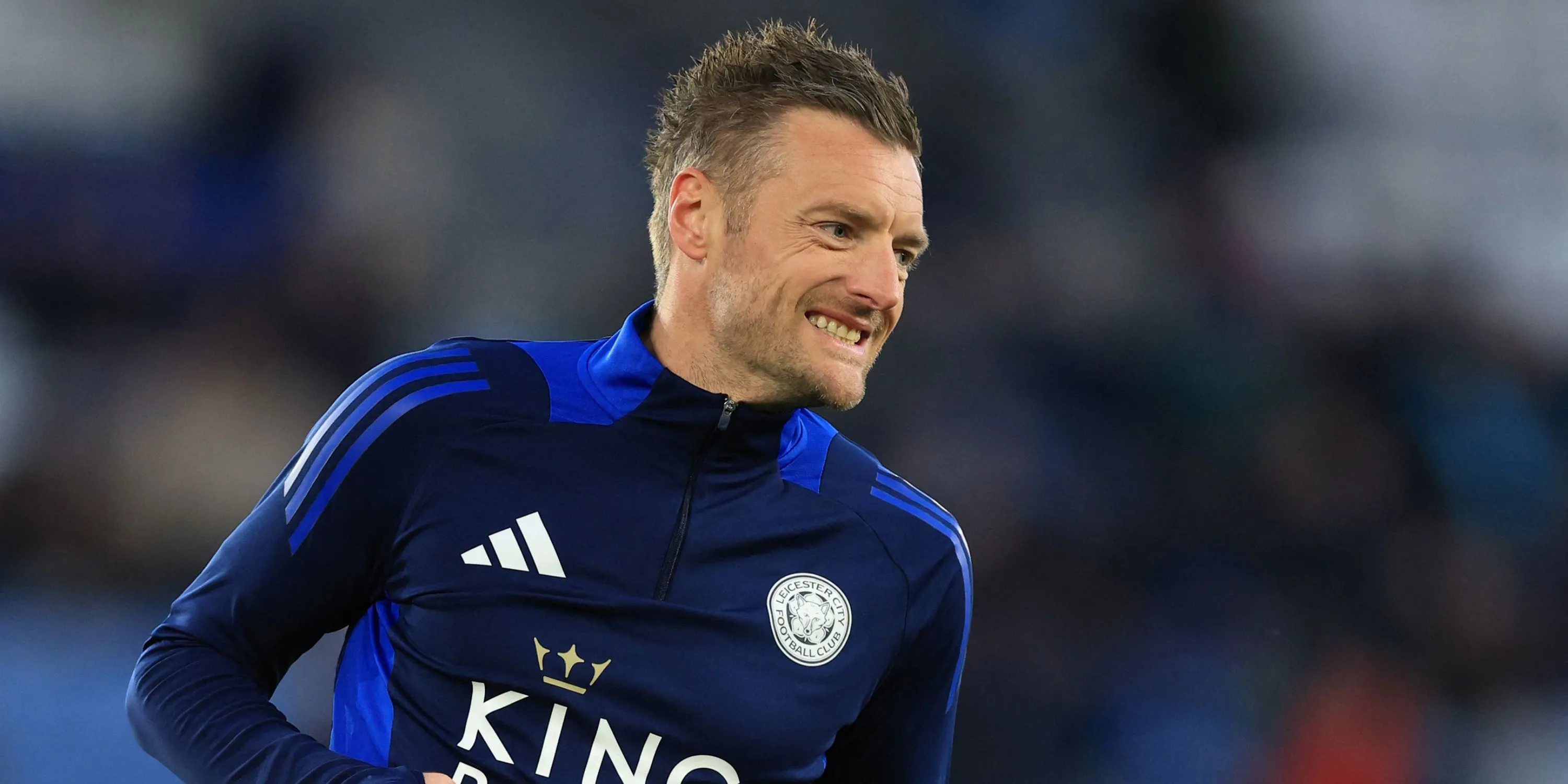 Tiền đạo Jamie Vardy ăn mừng bàn thắng trong màu áo Leicester City