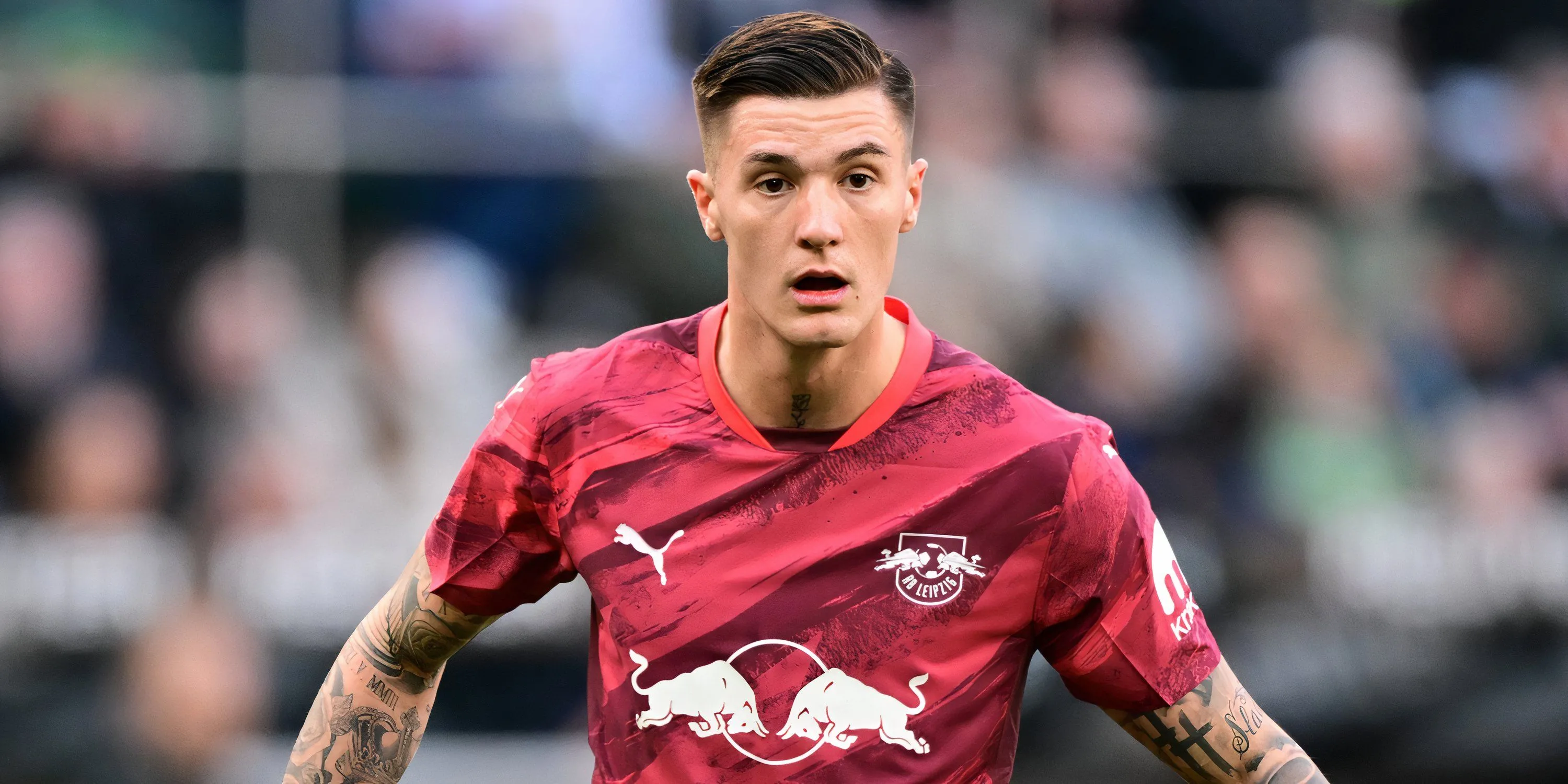 Benjamin Sesko thi đấu cho RB Leipzig