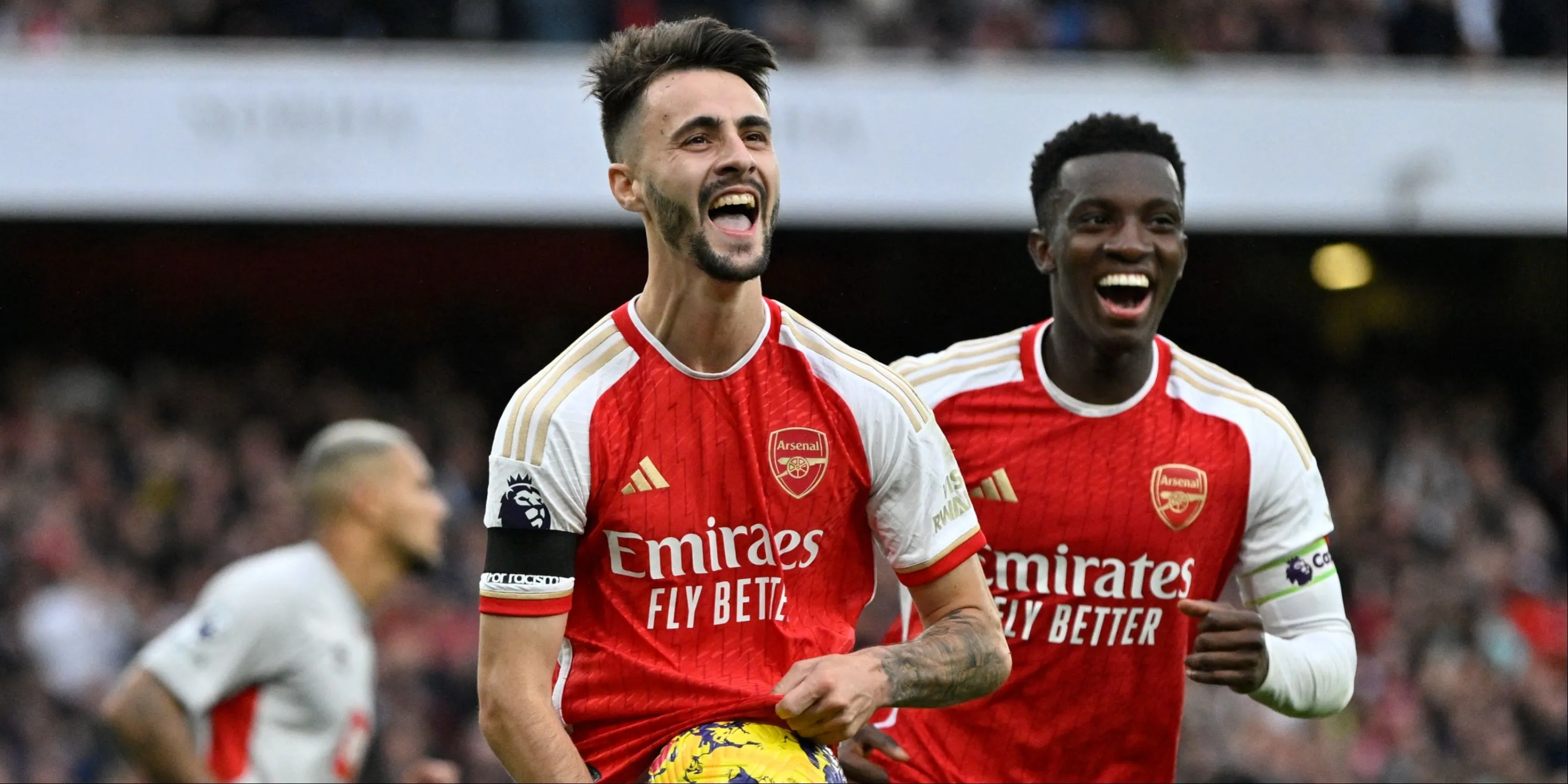 Fabio Vieira trong màu áo Arsenal, chưa thể hiện được nhiều