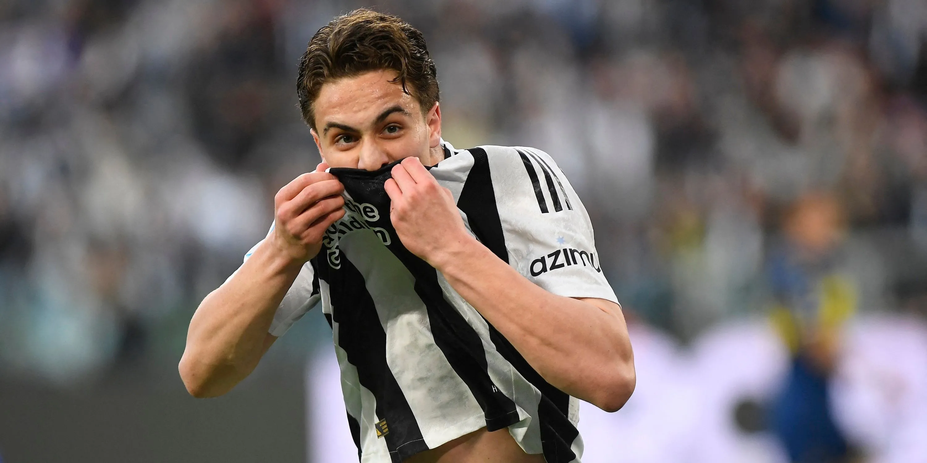 Kenan Yildiz ăn mừng bàn thắng trong màu áo Juventus, mục tiêu tiềm năng của Arsenal.