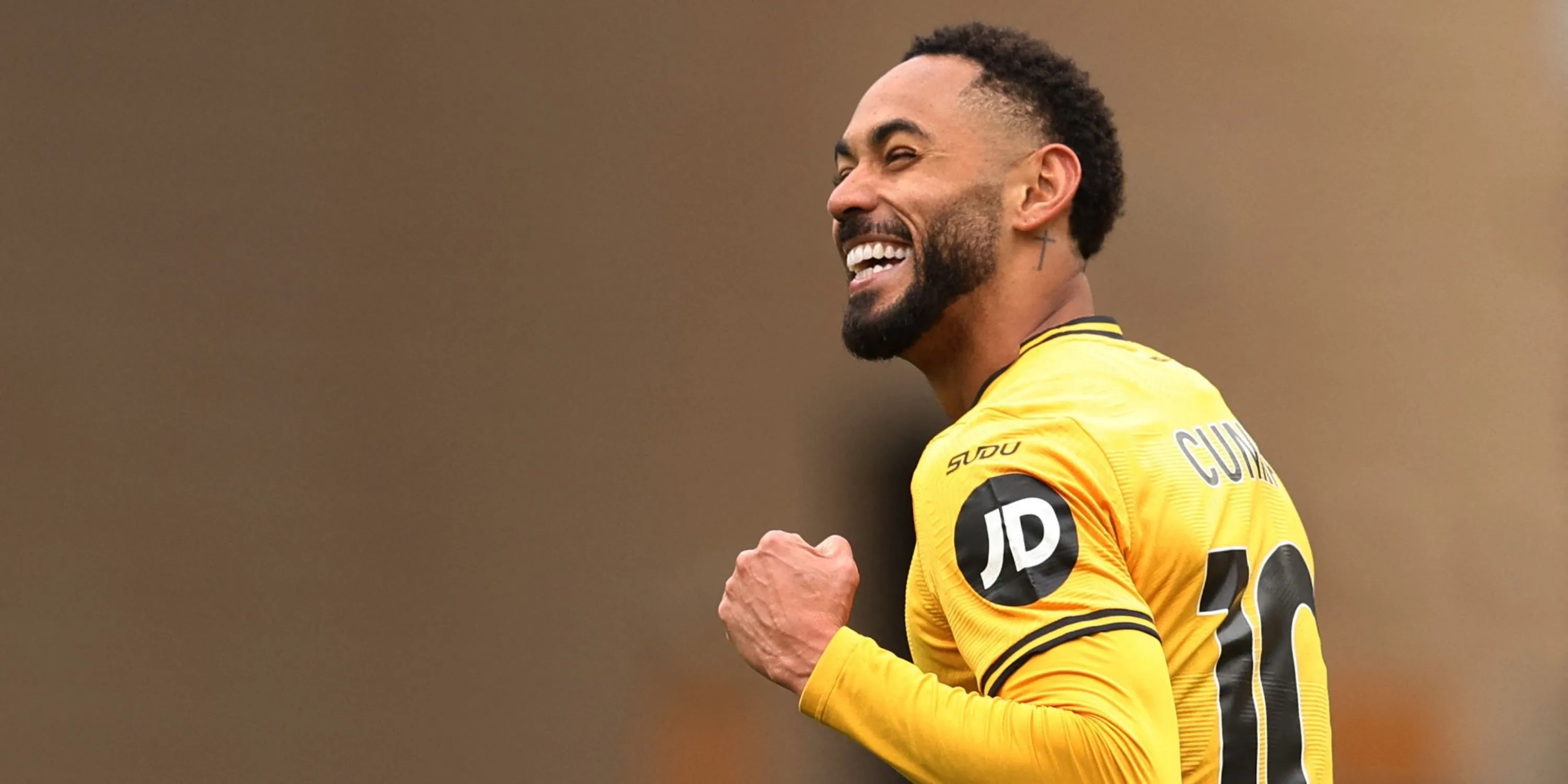 Matheus Cunha ăn mừng bàn thắng trong màu áo Wolverhampton Wanderers