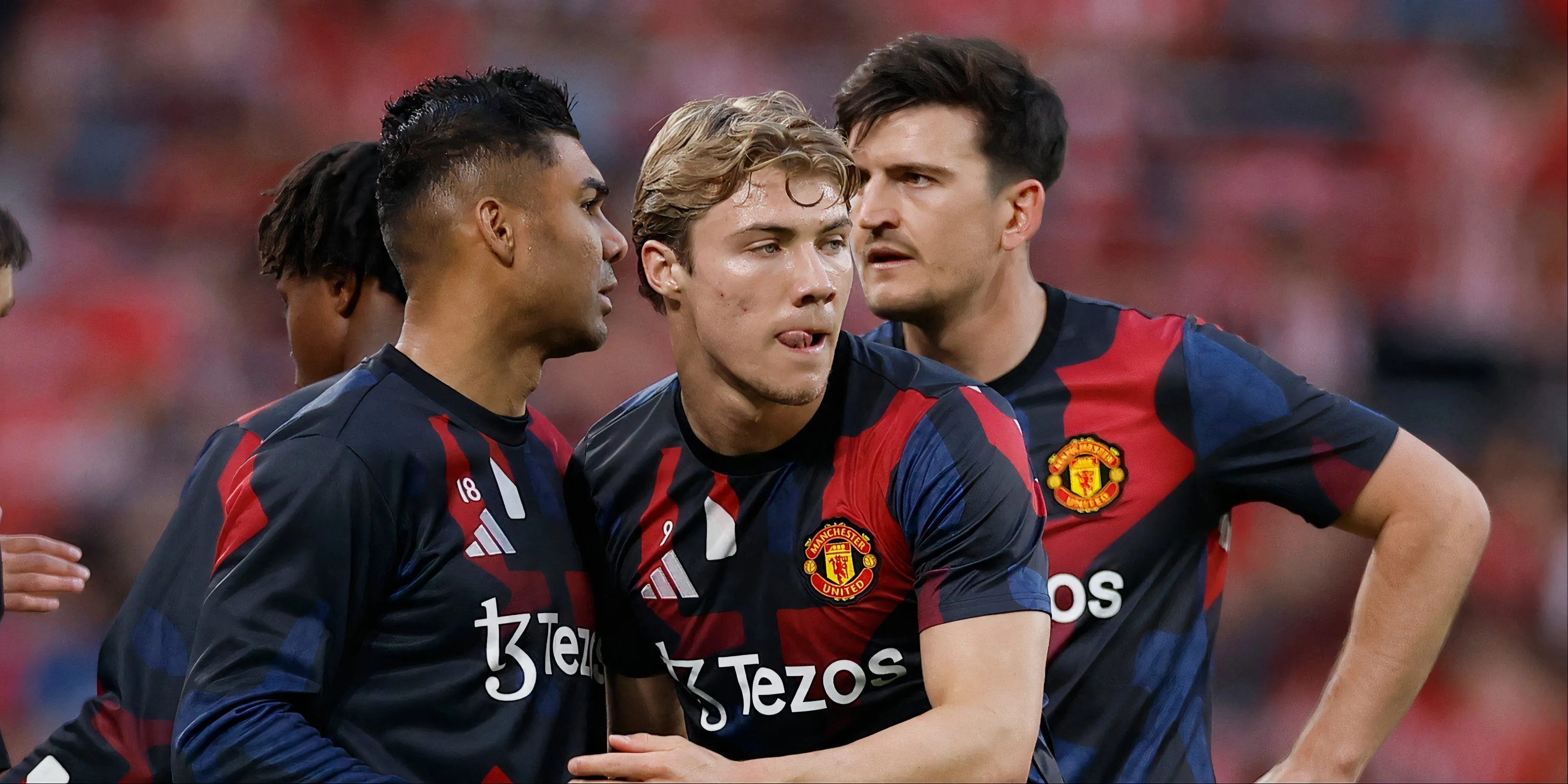 Rasmus Hojlund, tiền đạo của Man Utd, trong một trận đấu