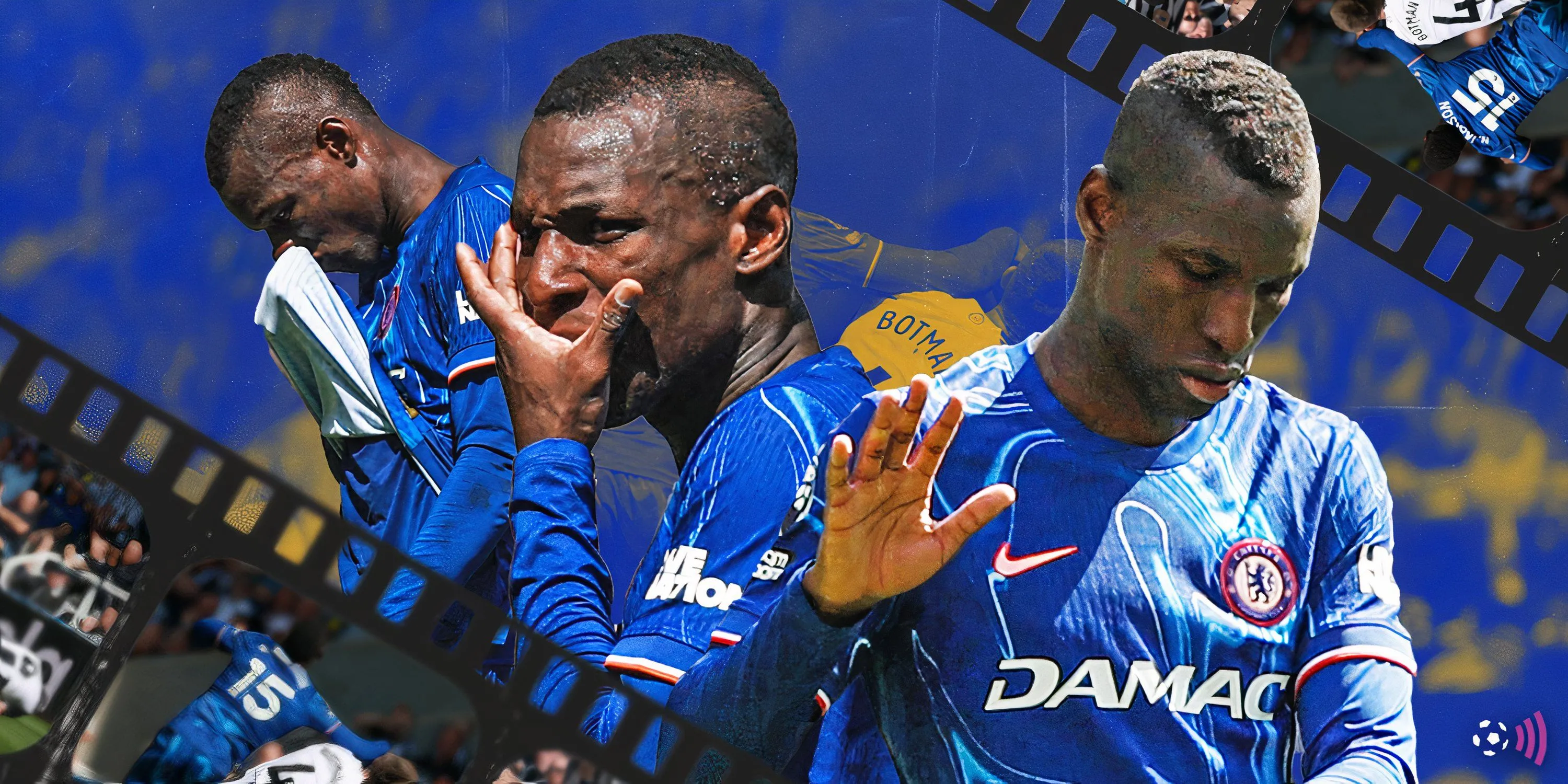 Tiền đạo Nicolas Jackson của Chelsea thi đấu