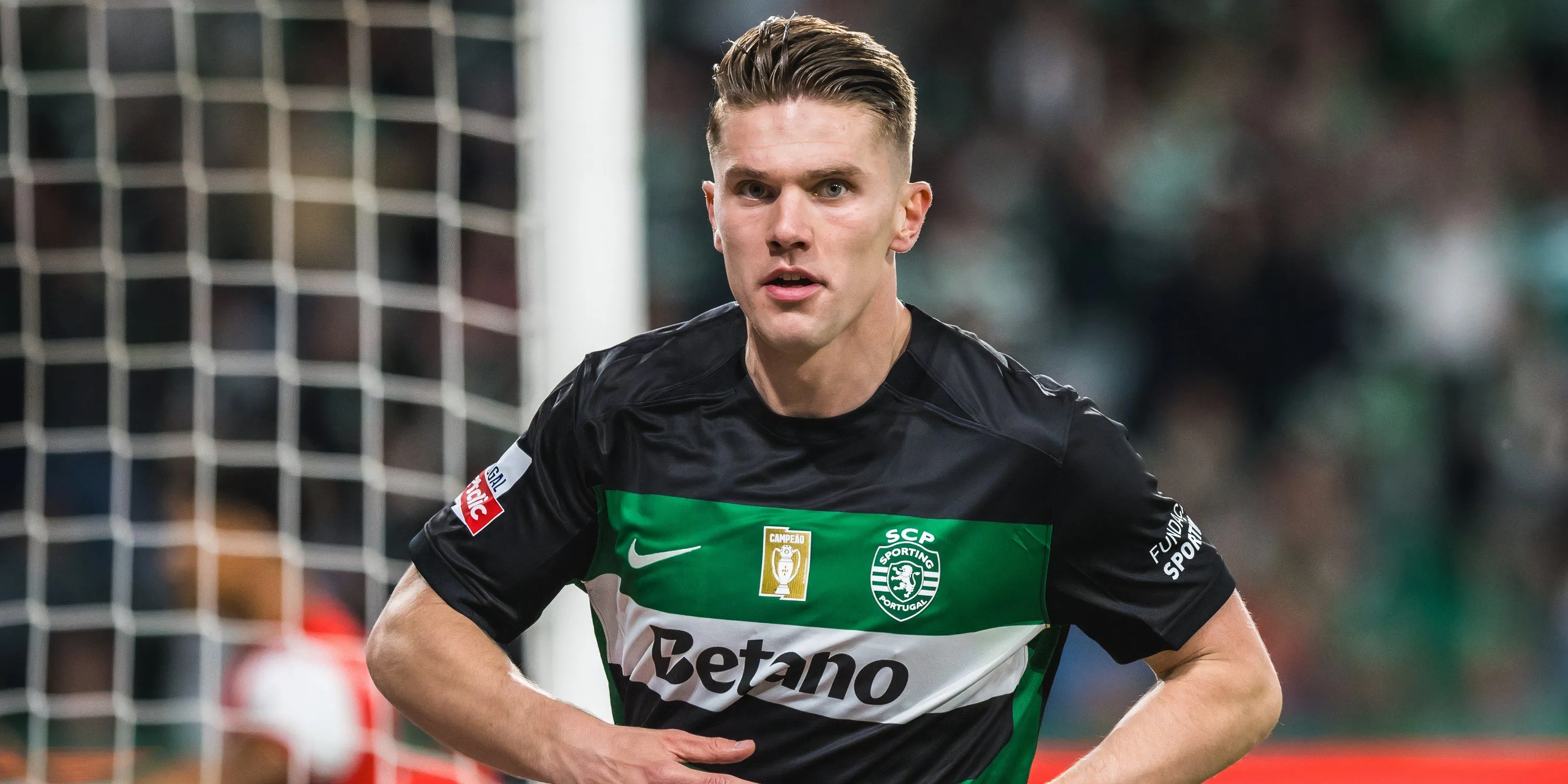Viktor Gyokeres ăn mừng sau khi ghi bàn cho Sporting
