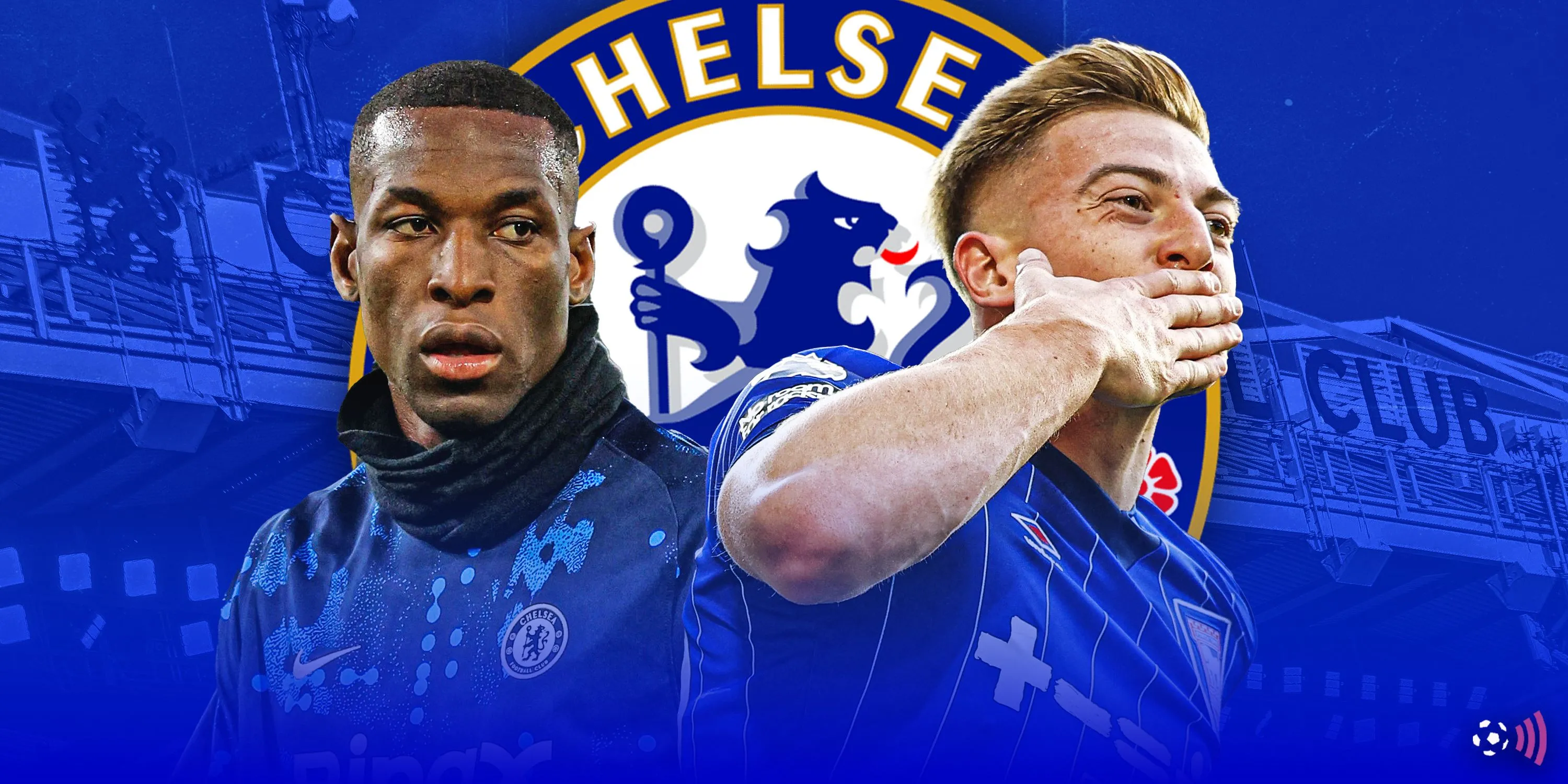 Nicolas Jackson và Liam Delap, hai cầu thủ trẻ của Chelsea