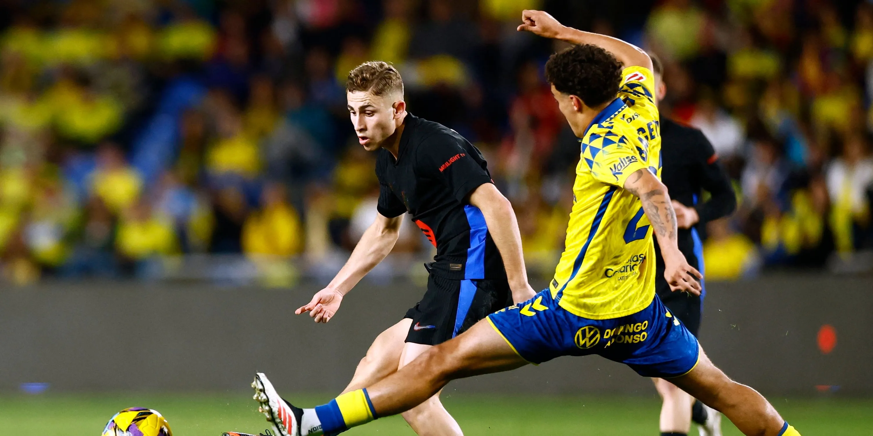 Tiền vệ Fermin Lopez của Barcelona trong trận đấu tại La Liga
