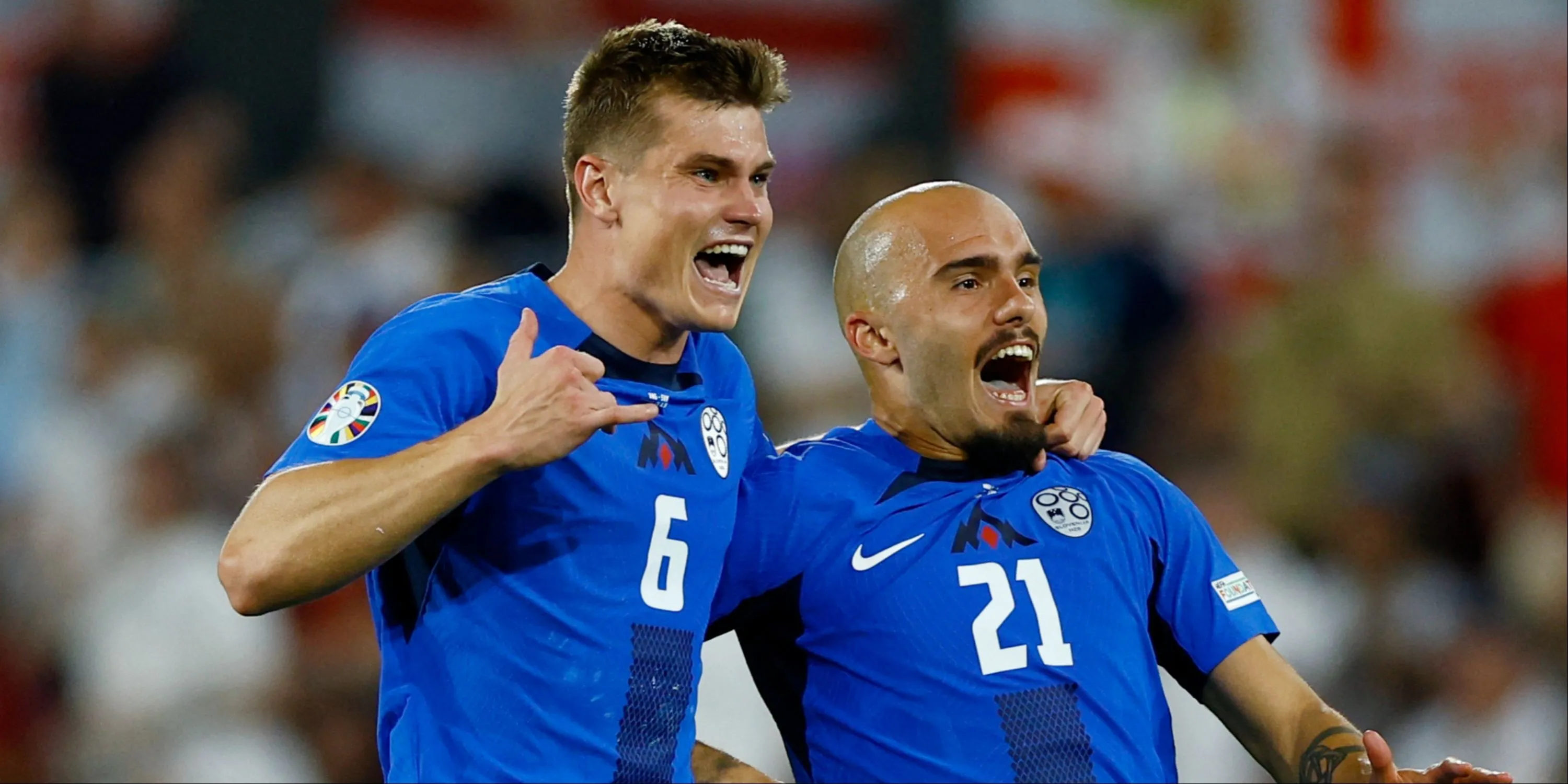 Trung vệ Jaka Bijol thi đấu cho đội tuyển Slovenia tại Euro 2024