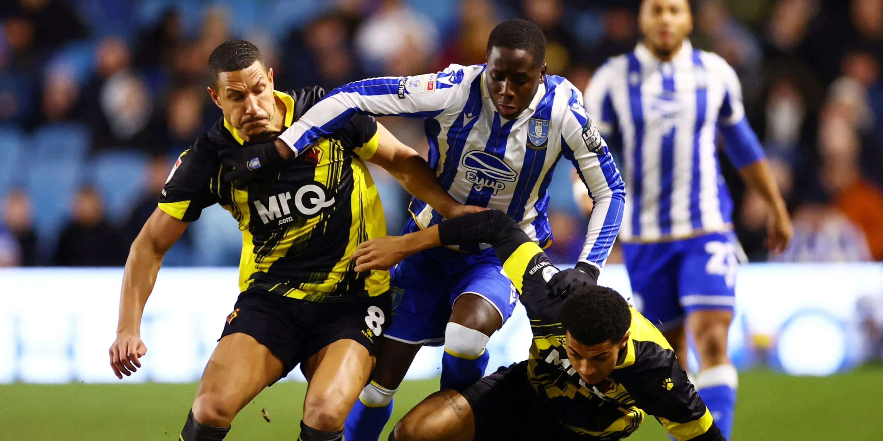 Djeidi Gassama trong màu áo Sheffield Wednesday thi đấu tại Championship