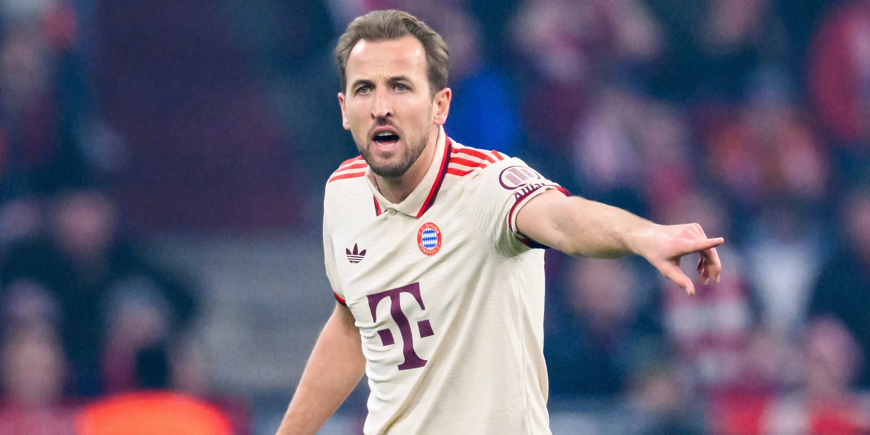 Harry Kane nỗ lực lùi về hỗ trợ đồng đội trong trận đấu cho Bayern Munich