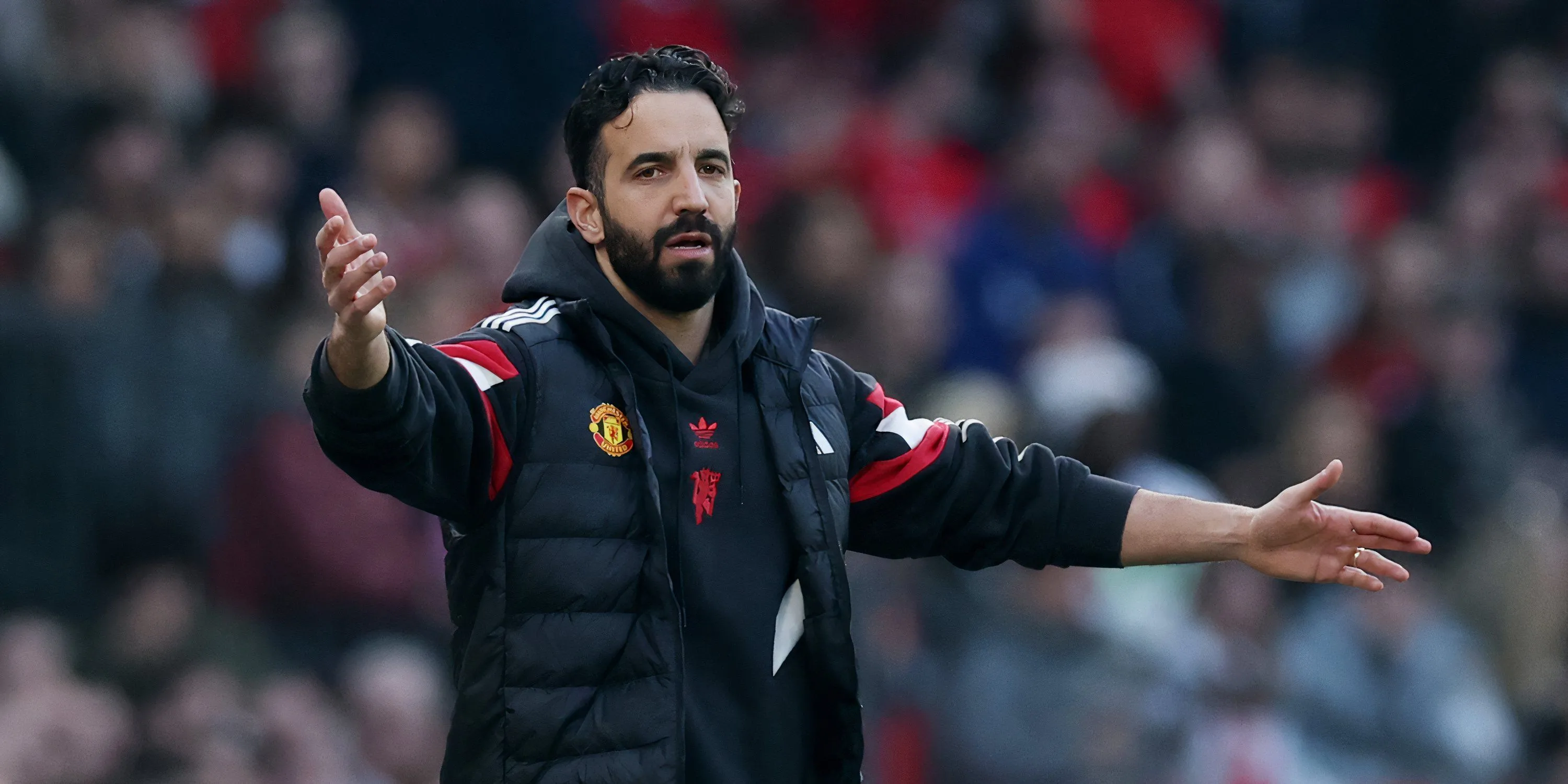 HLV Ruben Amorim của Manchester United trong trận đấu