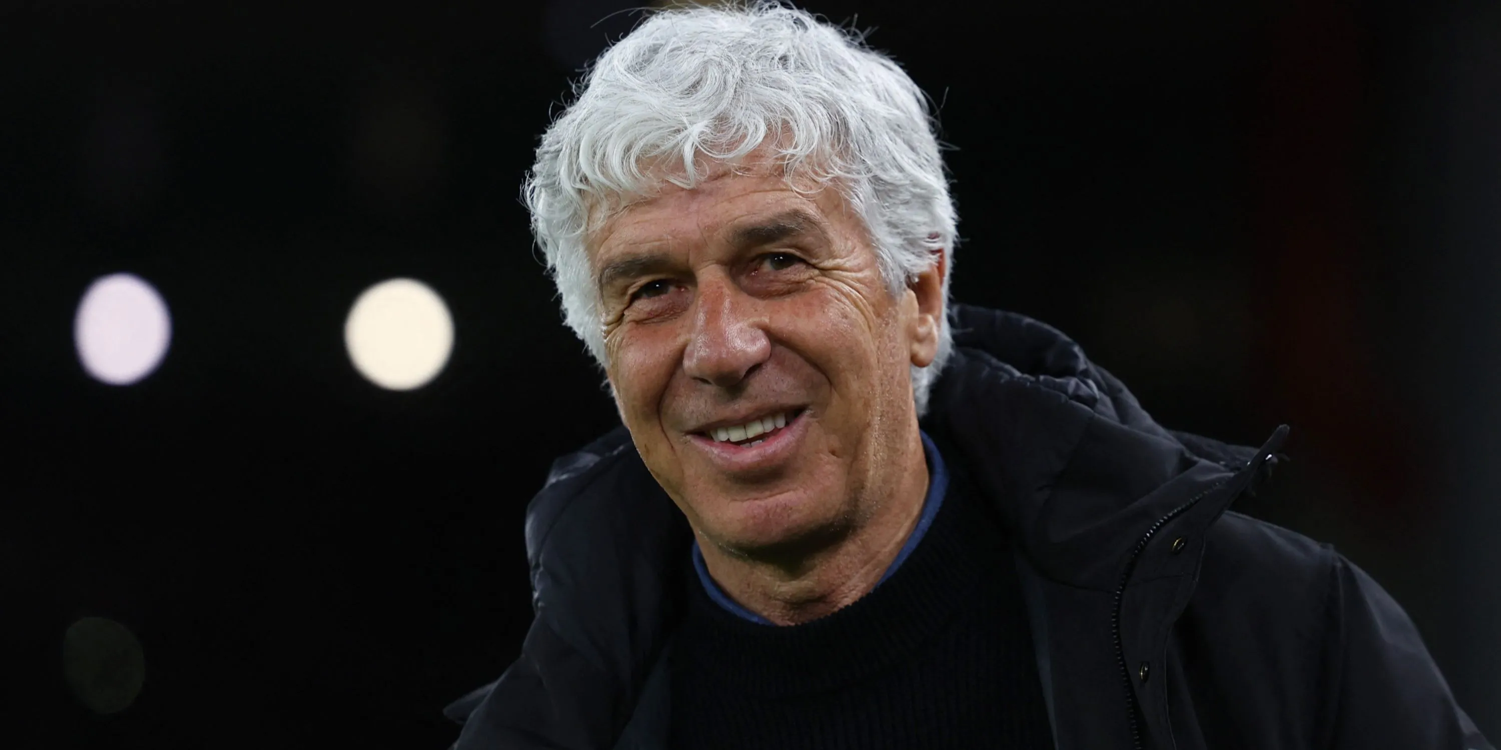 Huấn luyện viên Atalanta Gian Piero Gasperini cười