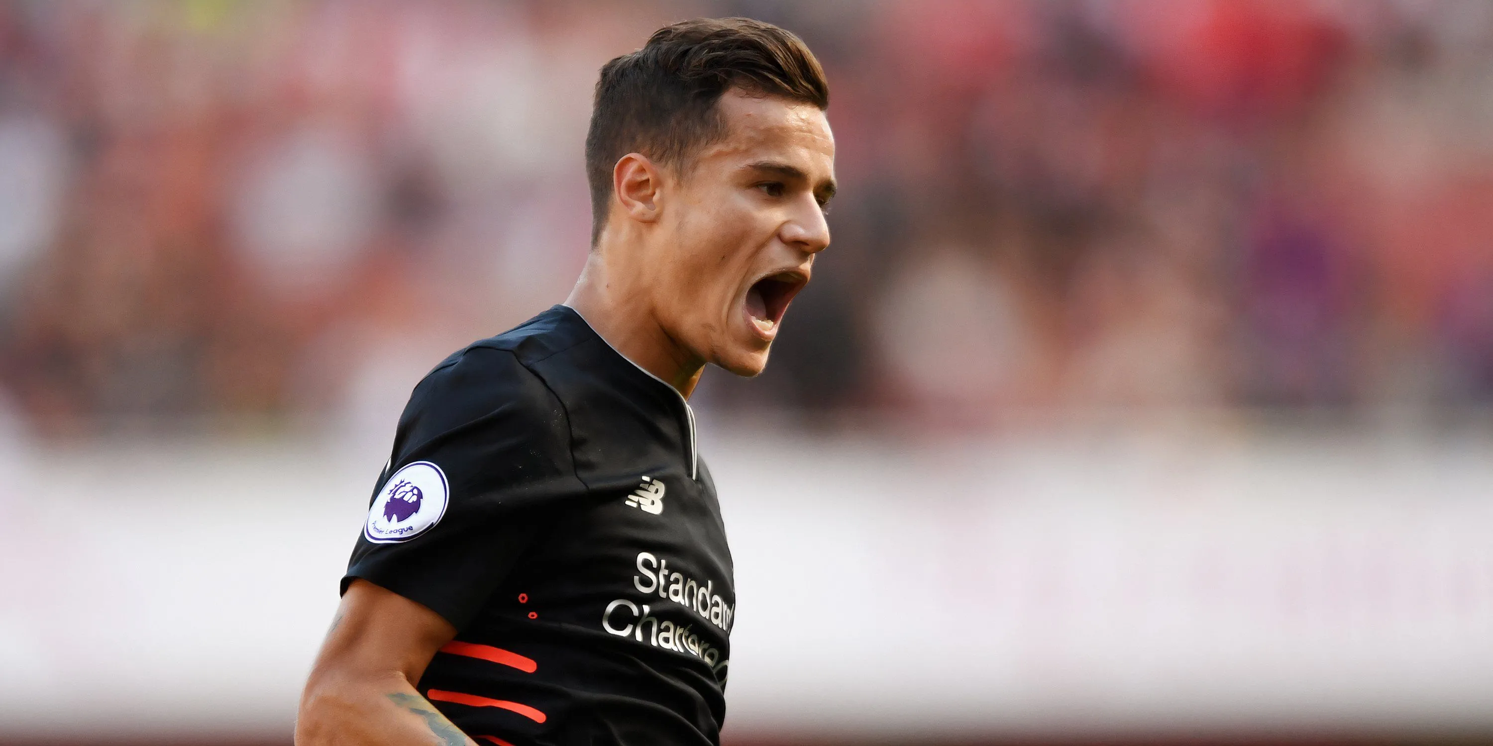 Pha ăn mừng bàn thắng của Philippe Coutinho khi còn thi đấu cho Liverpool