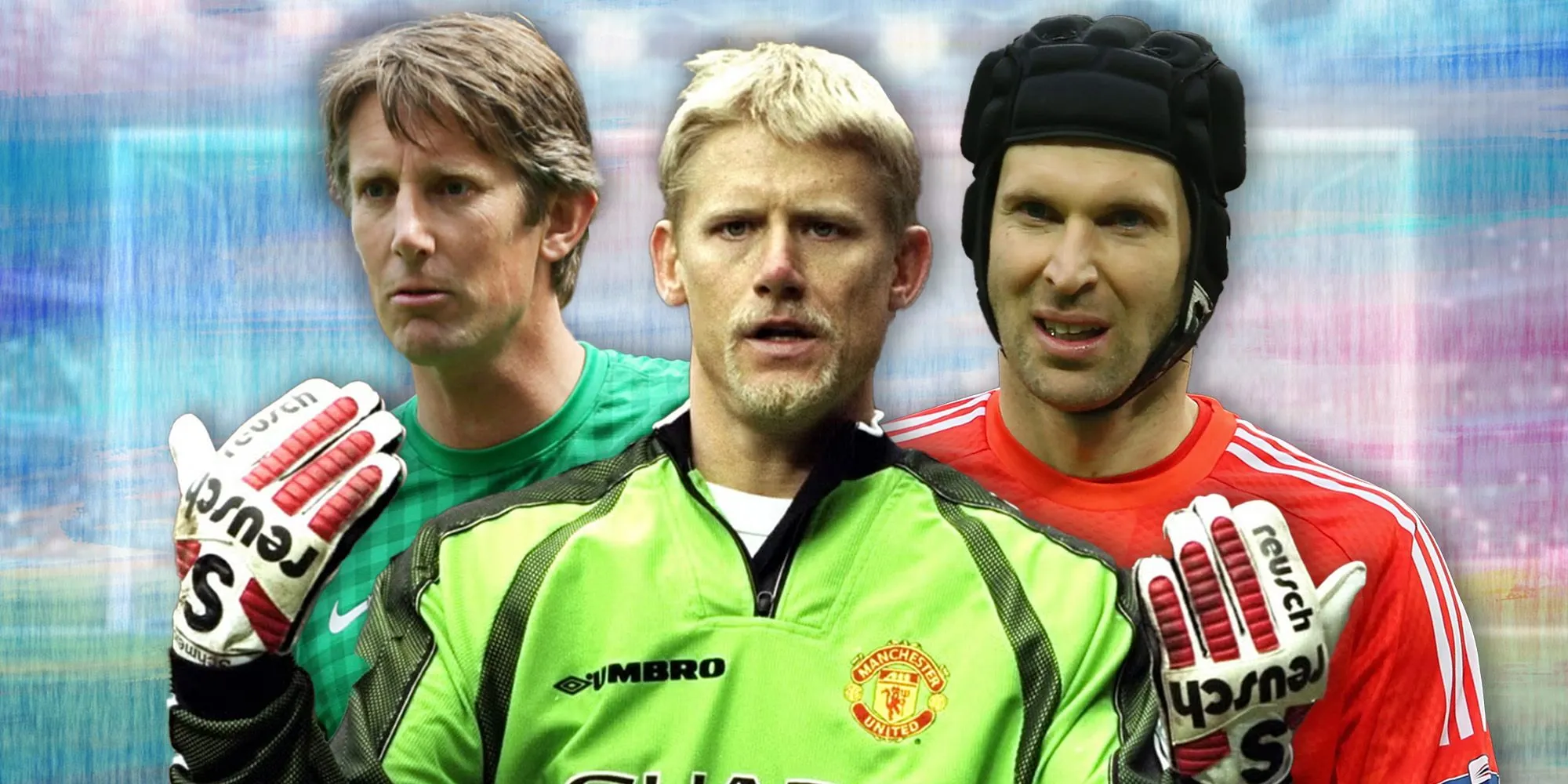 So sánh các thủ môn xuất sắc nhất lịch sử Premier League, trong đó có Edwin van der Sar.