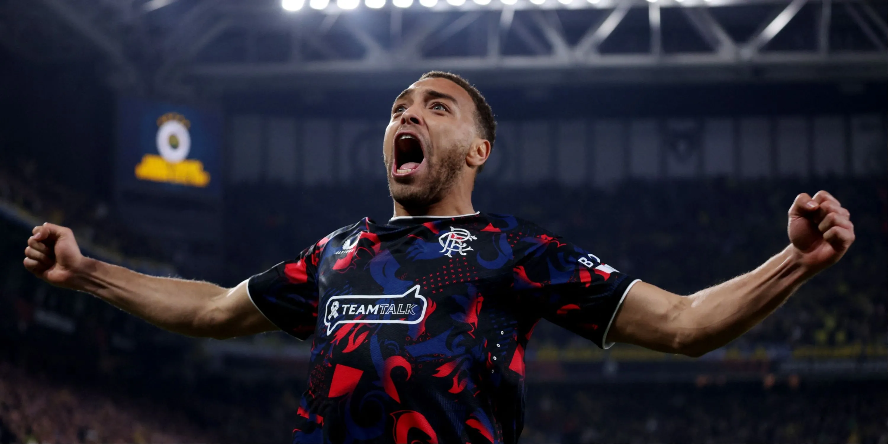Tiền đạo Cyriel Dessers thi đấu cho câu lạc bộ Rangers