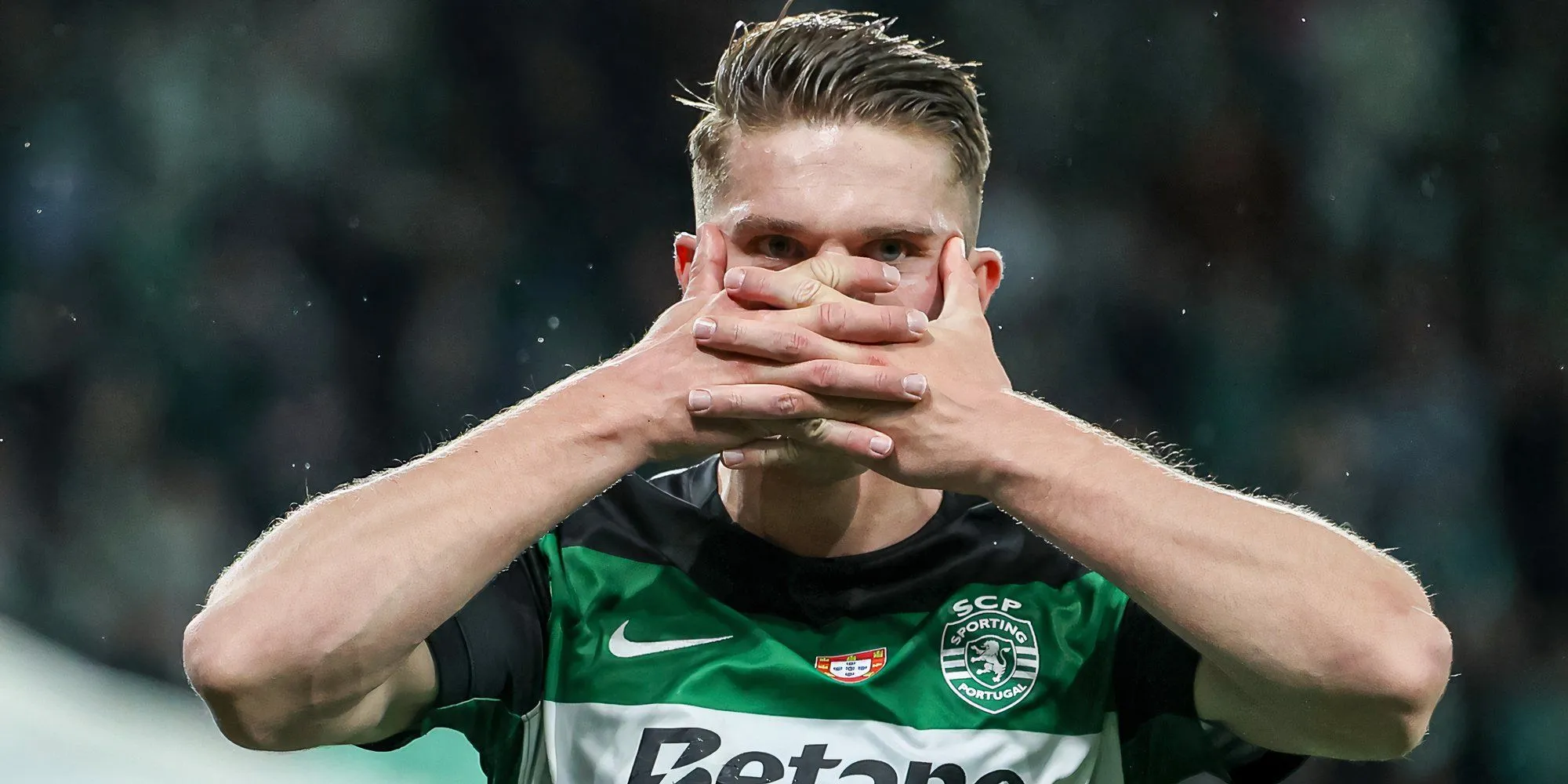 Tiền đạo Viktor Gyokeres trong màu áo Sporting CP, mục tiêu hàng đầu của Manchester United