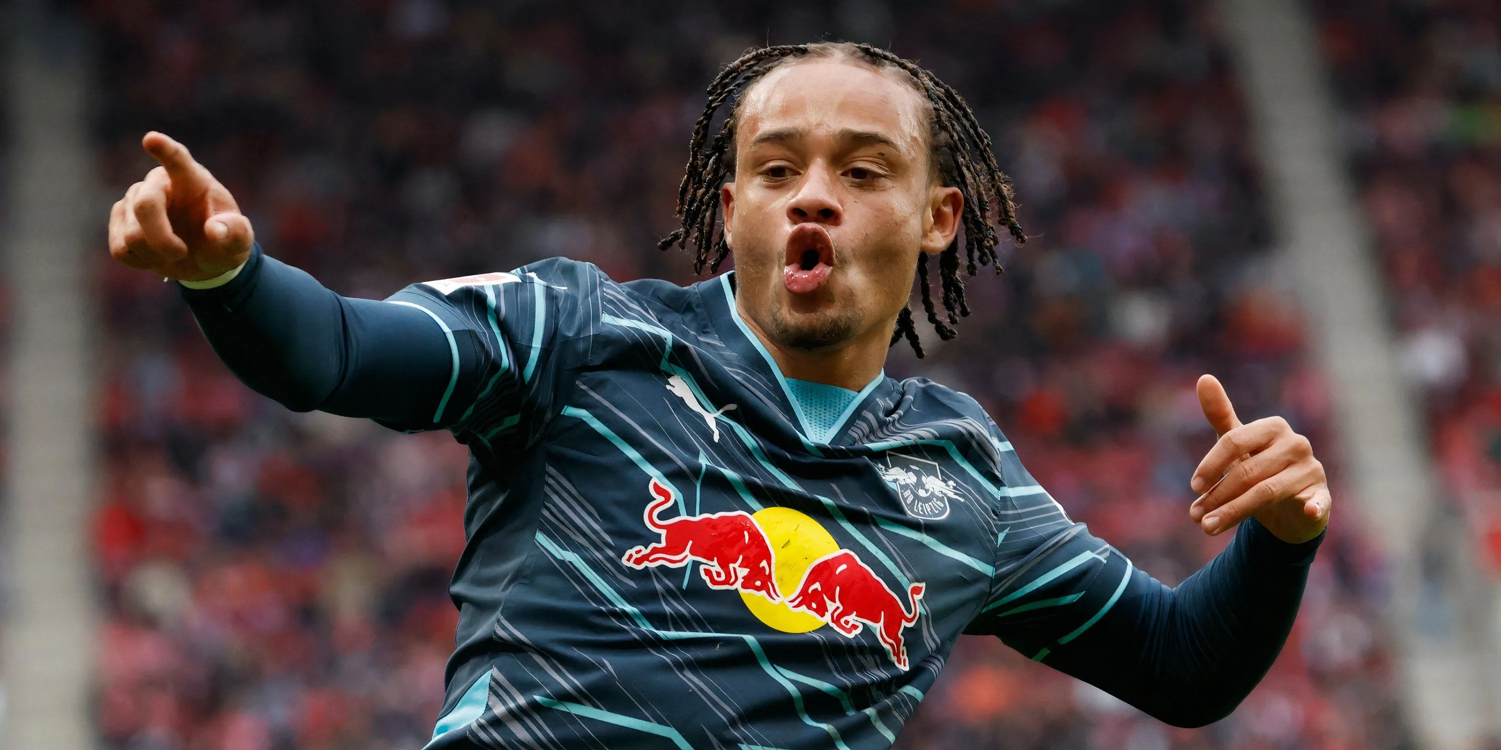 Xavi Simons trong màu áo RB Leipzig.