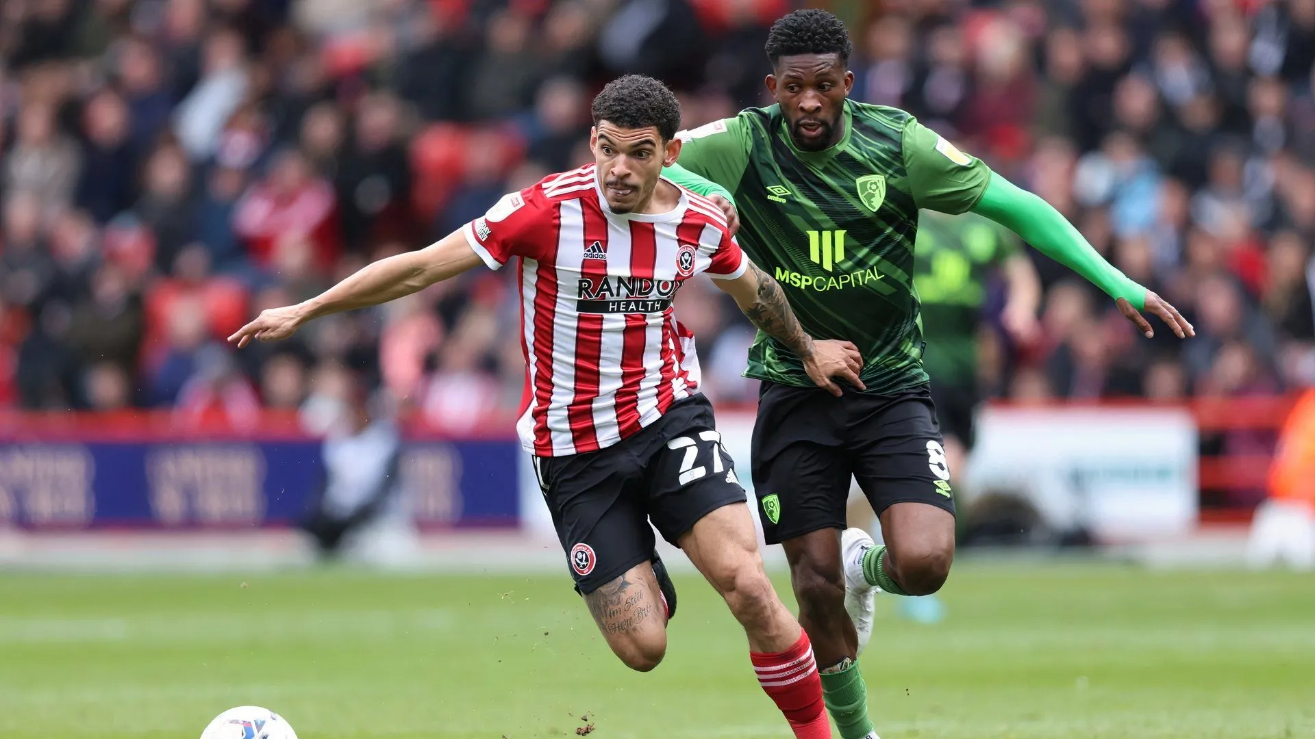 Morgan Gibbs-White trong màu áo Sheffield United mùa giải 2021-2022