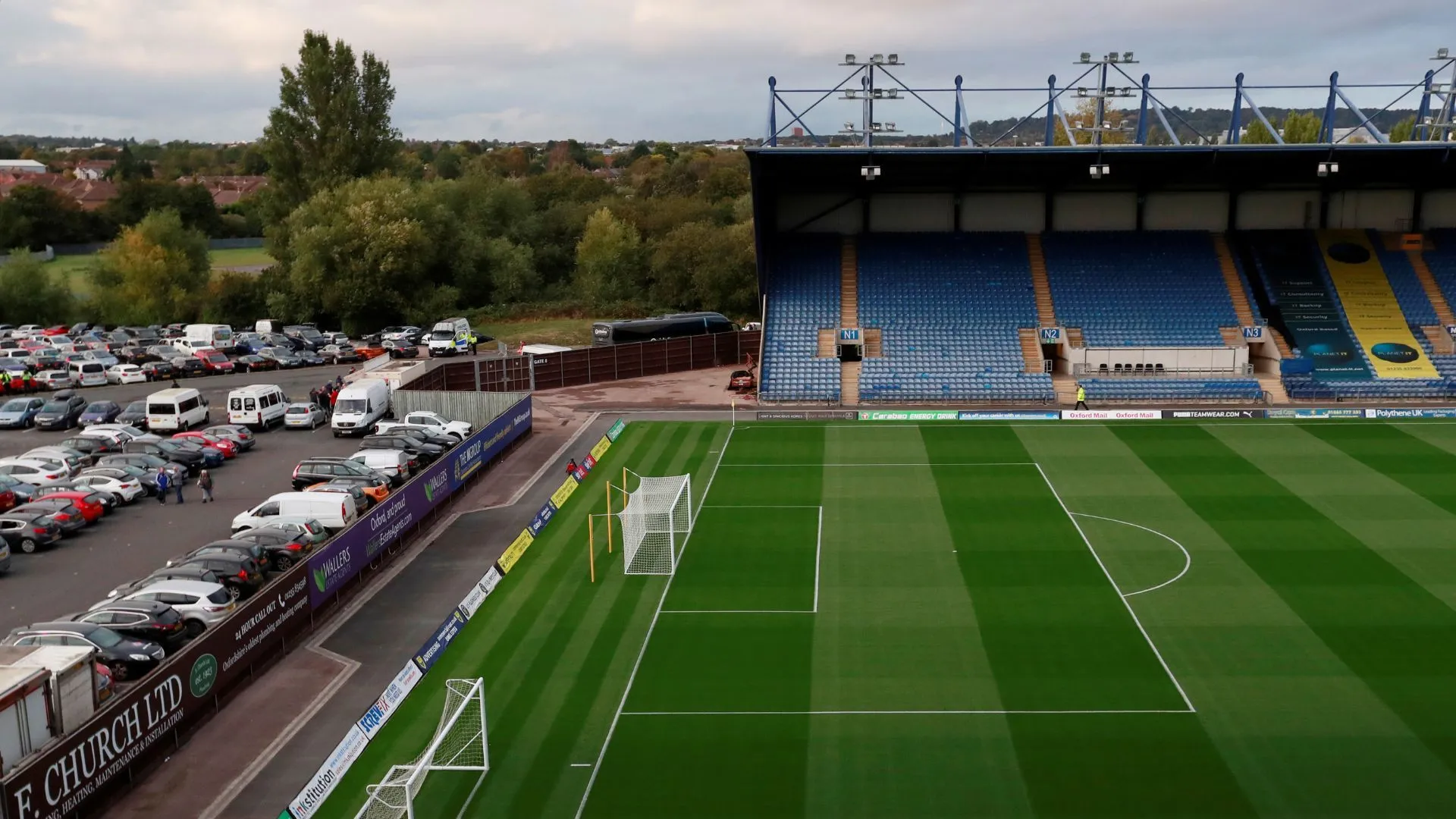 Toàn cảnh sân vận động Kassam, sân nhà của Oxford United
