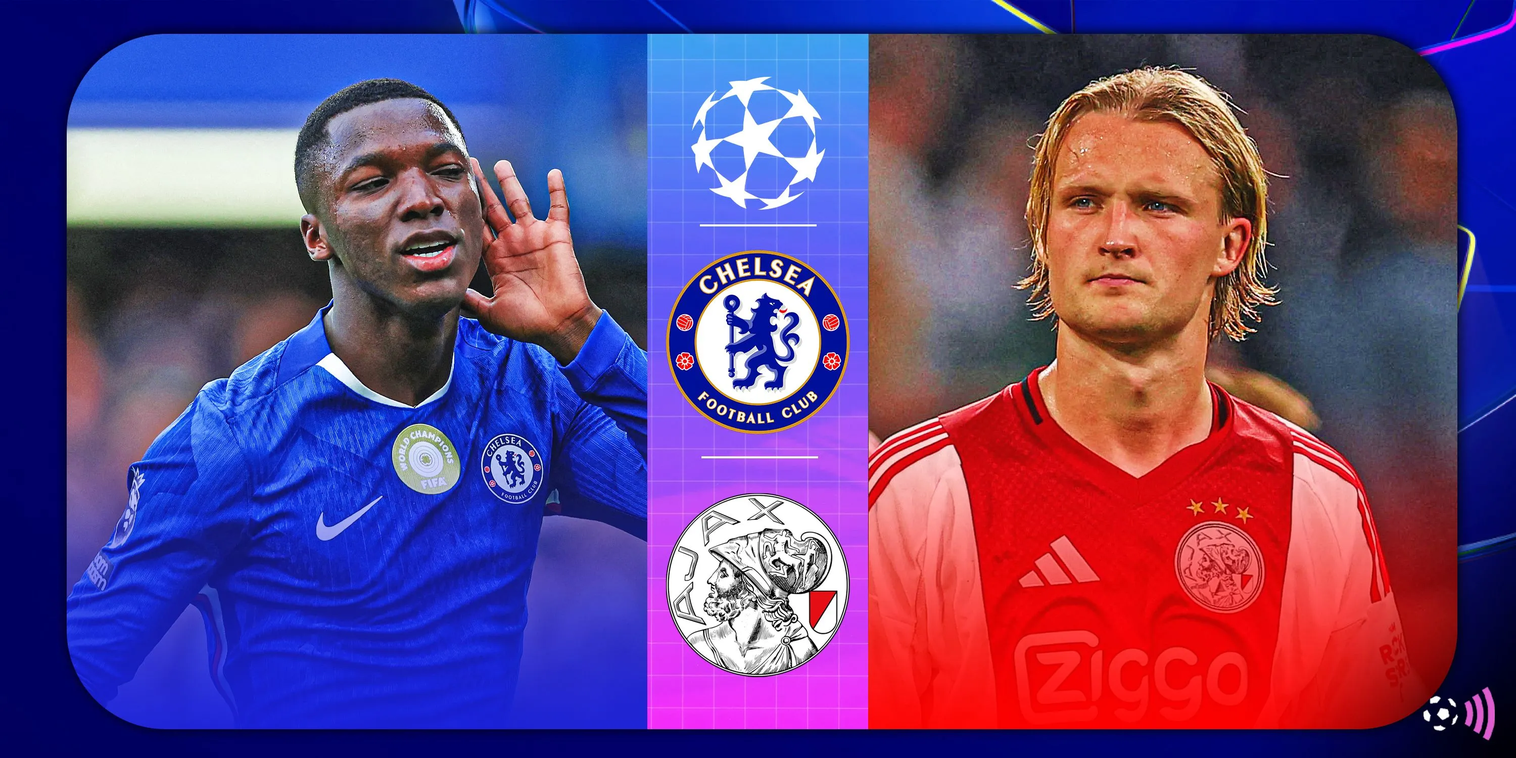 Các cầu thủ Chelsea ăn mừng bàn thắng trong trận Chelsea 5-1 Ajax, Champions League