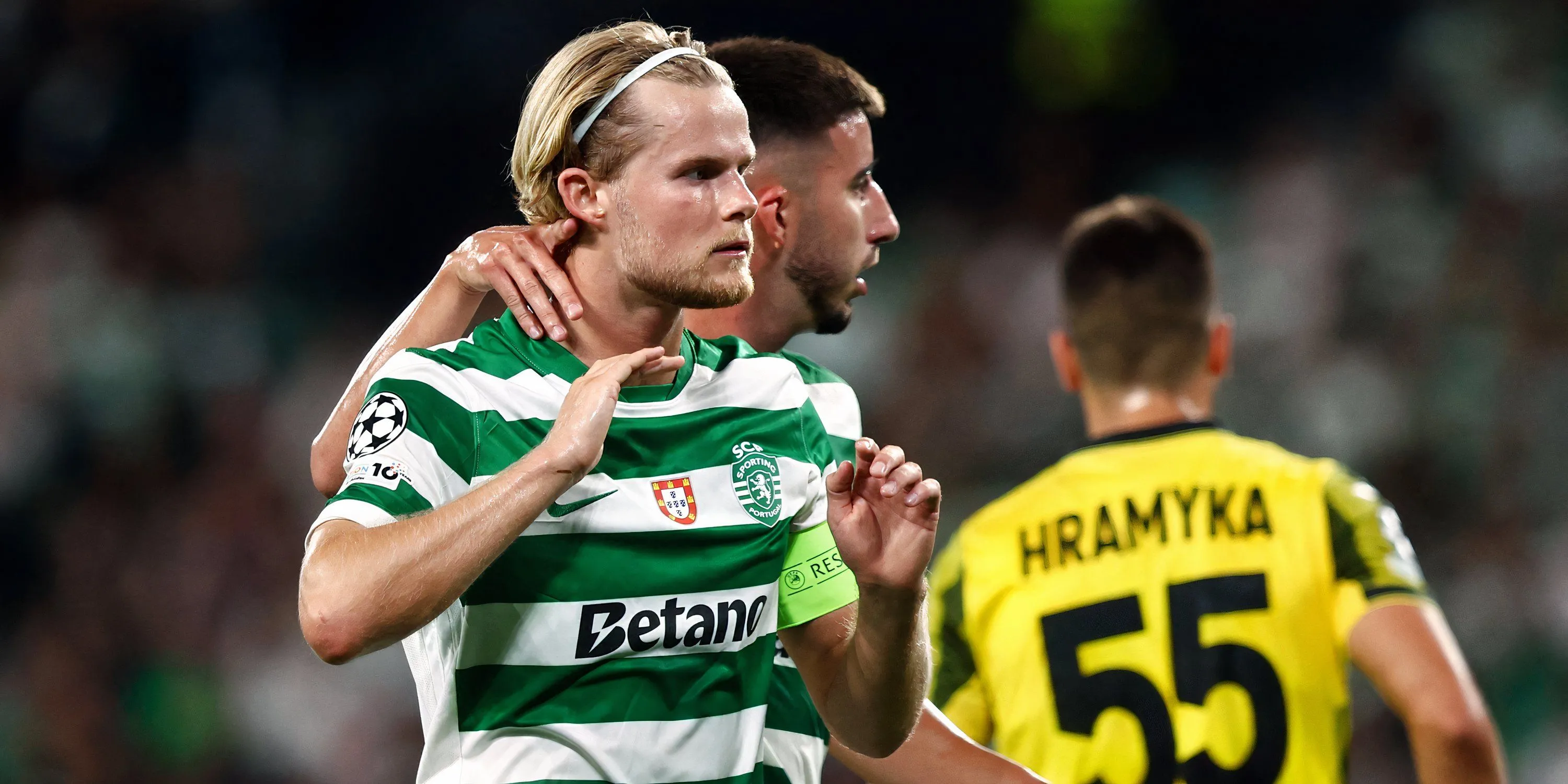Morten Hjulmand trong màu áo Sporting CP, mục tiêu chuyển nhượng Man City với vai trò tiền vệ phòng ngự linh hoạt